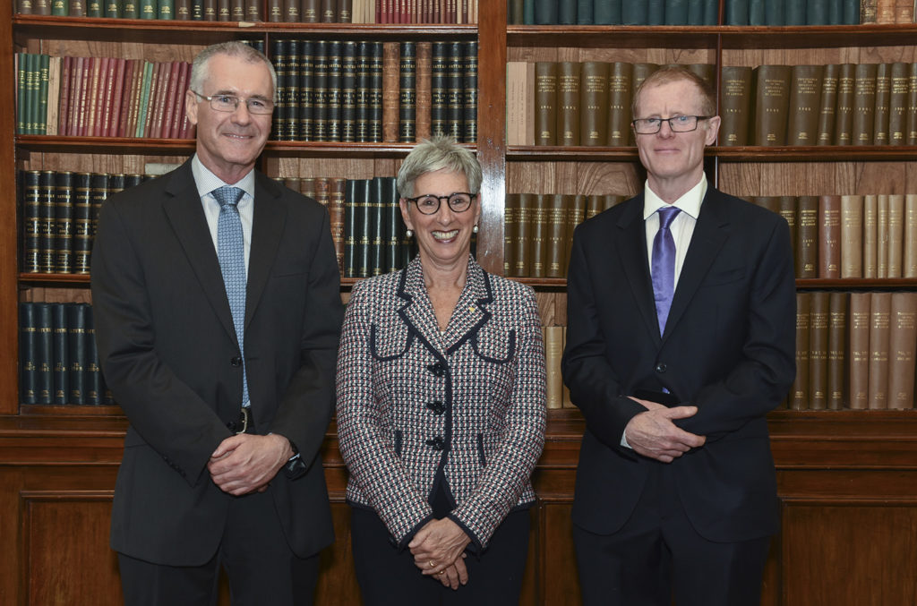 Anthony Burkitt & Jamie Rossjohn with Governor Dessau